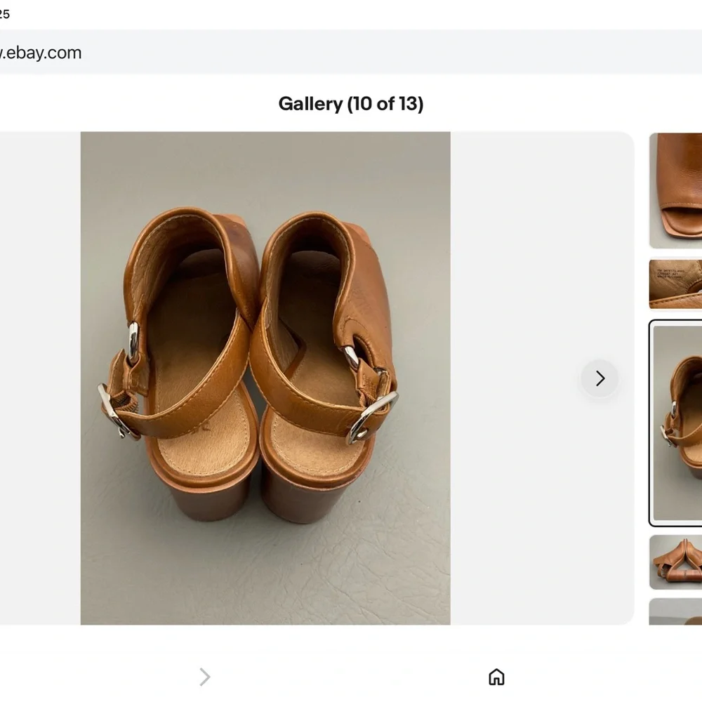 FRYE Elegant Tan Delaney Harness Leather Heeled Sandals size 11